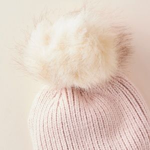 Last one! Cream Faux Fur Pom